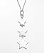 Sterling Silver Three Star Drop Pendant