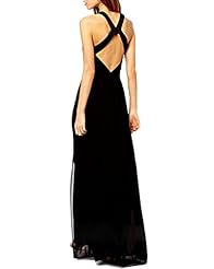 Bandeau Neck Cutout Pleated Chiffon/Polyester Sleeveless Shift  Dress