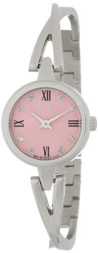 ESQ by Movado Women's 07101358 ESQ Sienna Stainless-Steel Pink Diamond Dial Bangle Bracelet Watch