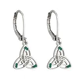 Lucky Crystal Trinity Knot Drop Earrings - Made in Ireland