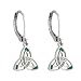 Lucky Crystal Trinity Knot Drop Earrings - Made in Ireland