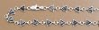 Sterling Silver Stone Anklet - Triangle Cut and Black - 10'' in Length