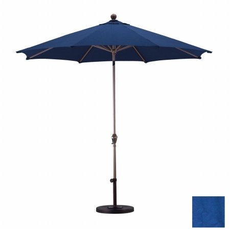 California Umbrella 9-Feet Olefin Fabric Push Button Tilt Aluminum Market Umbrella, Pacific Blue On Sale