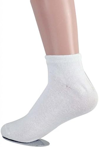 Valentine Women's 12 Pack Compression Colorful Patterned Crew Socks Large White