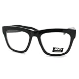 Large Thick Horn Rim Clear Lens Fashion Eye Glasses