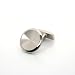 Engined-Turned Circle/ Base metal cufflinks, Palladium Plated