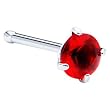 Ruby Red Cubic Zirconia Nose Bone