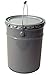 Basco Pail, Open Head, Round, 5 gal, Steel, Gray - OH5-26/C24EPS-G