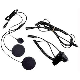 Midland GMRS FRS Motorcycle 2-Way Radio Headset Kit - For Closed Helmets by Midland