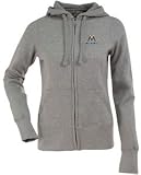 Miami Marlins Womens Zip Front Hoody Sweatshirt (Grey) - Large