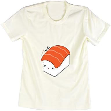 Emeri Unisex Adult's I Love Sushi Quotes Cotton Tshirt (S, NTH91)