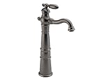 Delta Victorian 755-PT Single Handle Centerset Lavatory Faucet with Riser - Less Pop-Up, Aged Pewter