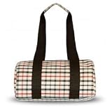Glasgow Plaid Insulated Tote - Lunch on the Go (Cream) (5.5H x 7W x 13.7D)