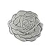 Silver Rose Embossed Sticker Seals
