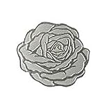 Silver Rose Embossed Sticker Seals