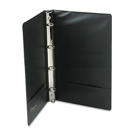 Legal Size 4-Ring Binder, 14 x 8-1/2, 1 Capacity, Black