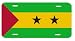 Sao Tome Principe Flag Auto License Plate