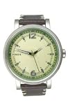 Fossil Trend Brown Leather Tan/Green Dial Men's Watch #JR1072