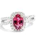 2.39CT VS Red Spinel Vintage Diamond Engagement Anniversary 18K White Gold Ring