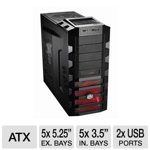 Cooler Master HAF ATX Mid Tower Case, RC-922M-KKN1-GP (Black)