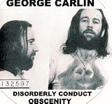 George Carlin 1972 Obscenity Arrest Pin