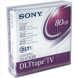 SONY DLTTAPE IV TAPE CARTRIDGE - DATA CARTRIDGE - DLT DLTTAPEIV - 40 GB (NATIVE)/80 GB (COMPRESSED) DLT 8000, 35 GB (NATIVE)/70 GB (COMPRESSED) DLT 7000 - 557 M STORAGE (DL4TK88/WW)