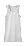 District Threads - Ladies 2 x 1 Tank White-S