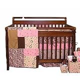 Sweet Safari Pink 4 Piece Crib Bedding Set by Trend Lab