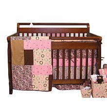Sweet Safari Pink 4 Piece Crib Bedding Set by Trend Lab product image