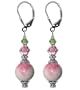 SCER018 Made with Swarovski Elements� Crystal Jade Sterling Silver Leverback 1.5" Long Dangle Earrings
