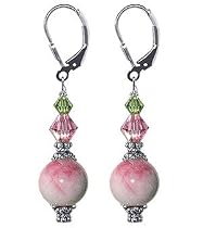 Classic Swarovski Crystal Jade Sterling Silver Leverback 1.5" Long Dangle Earrings