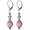 SCER018 Made with Swarovski Elements� Crystal Jade Sterling Silver Leverback 1.5" Long Dangle Earrings