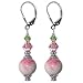 SCER018 Made with Swarovski Elements� Crystal Jade Sterling Silver Leverback 1.5" Long Dangle Earrings