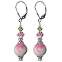 Classic Swarovski Crystal Jade Sterling Silver Leverback 1.5" Long Dangle Earrings