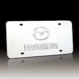 Mazda Logo and Name Chrome License Plate