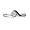 Platinum Palted Sterling Silver Black And White Round Diamond Twisted Promise Ring (1/10 cttw)