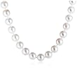 14k Yellow Gold 7-7.5mm White Akoya Pearl Necklace, 18"