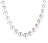 14k Yellow Gold 7-7.5mm White Akoya Pearl Necklace, 18