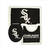 Chicago White Sox Combo 3 Piece Bath Rug Set and Shower Curtain