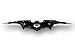 Black Batman Batarang Shape Dark Knight Dbl Edge Sharp Folding Knife