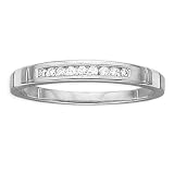 Platinum 0.09 ct. Diamond Wedding Band