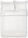 Amazon Brand – Pinzon 400-Thread-Count Pleated Hem Egyptian Cotton Duvet Set - Full/Queen, Cloud