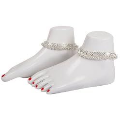 Ankle Bracelet Pairs in Sterling Silver 10 inches (sanklt123)