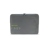 Produkt-Bild: Tucano Second Skin Microfiber Script, H&uuml;lle f&uuml;r 39,1 cm (15,4 Zoll) WS, grau mit Displayschutztuch