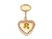 Lucky 4 Leaf Clover Heart Key Ring