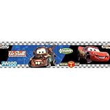 Cars Victory Lane Blue/Grey Self-Stick Wall Border, 5-Inch x 15-Foot