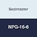 Sealmaster NPG-16-6 Protected Screw Take-Up Unit, Style "G", Set Screw Locking Collar, Felt Seals, 1" Bore , 6" Travel, 18" x 2-1/2" Bolt Hole Spacing
