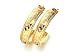 9ct Gold Diamond Cut Half Hoop Earrings
