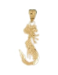 Dazzlers Solid 14 karats Gold Cat Kitten Charm Pendant available in three colors from jewelsberry (weights: 1.2 grams only)