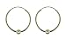 Silver Ladies Hoops with Diamond Cut Ball Detail